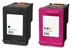 Remanufactured HP 300 Black (CC640EE) & 300 Colour (CC643EE) High Capacity Ink Cartridges